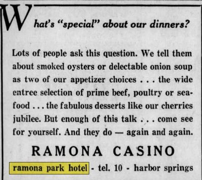 Harbour Inn (Harbor Inn, Ramona Park Hotel) - Aug 26 1954 Article (newer photo)